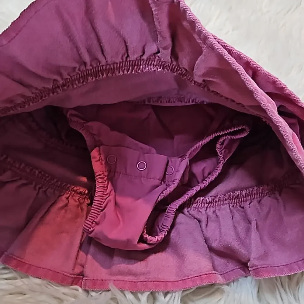 Baby Gap Mauve Pink Velour Ruffle Tier Skort
